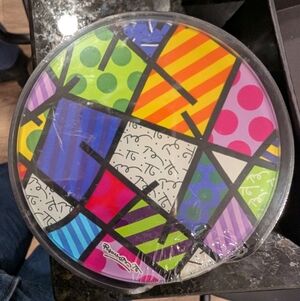 Coasters-Faded Lines-Britto-Different Abstract Design-6 Coasters-Holder-In Box